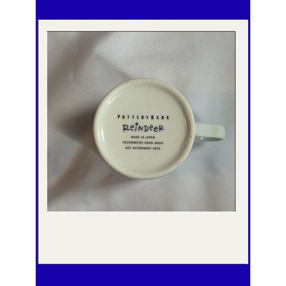 Pottery Barn Reindeer Mug Set of 6 Japan • Dancer, Dasher• Christmas Holiday - Picture 3 of 3